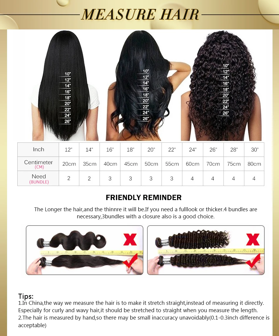 Bundles brésiliens bouclés avec fermeture