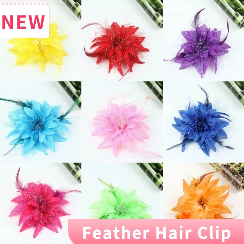 Pince à cheveux en plumes