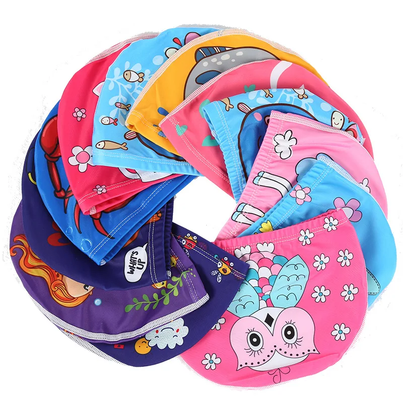 Image du bonnet de natation en tissu pour enfants