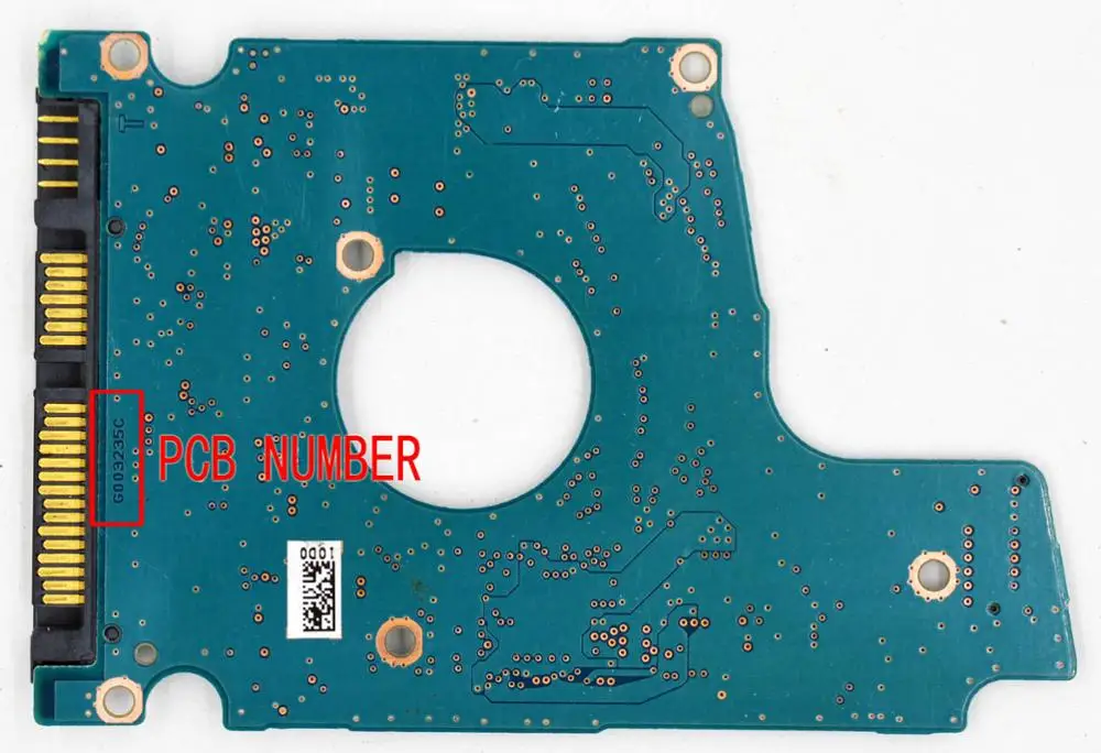 Position du numéro PCB