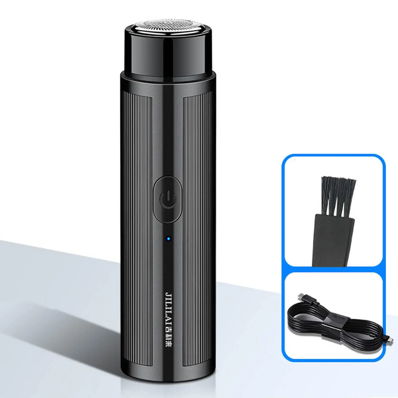 Handheld Mini Travel Electric Shavers Rechargeable Shaving Razors Facial Beard Trimmer for Car Office Men Women Facial Full Body Image rasoir noir